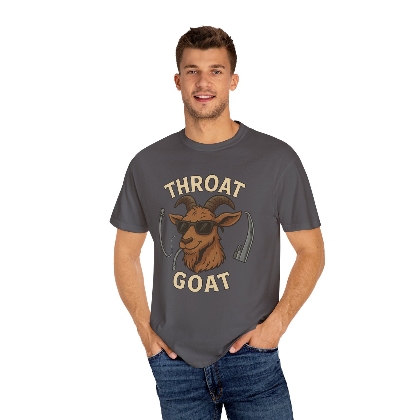Throat Goat T-Shirt, Funny Graphic Tee, Unisex Humor Shirt, Casual Everyday Wear