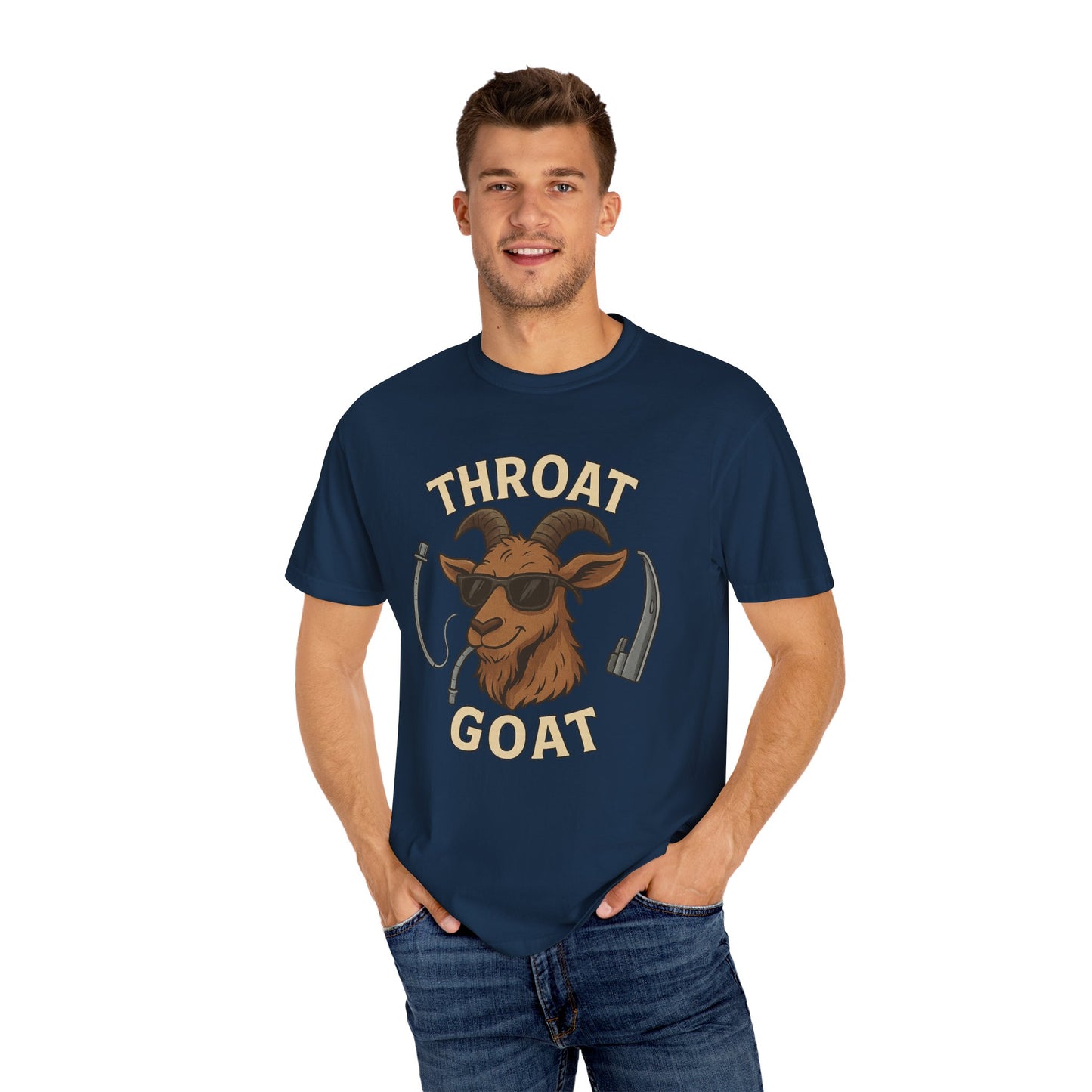 Throat Goat T-Shirt, Funny Graphic Tee, Unisex Humor Shirt, Casual Everyday Wear