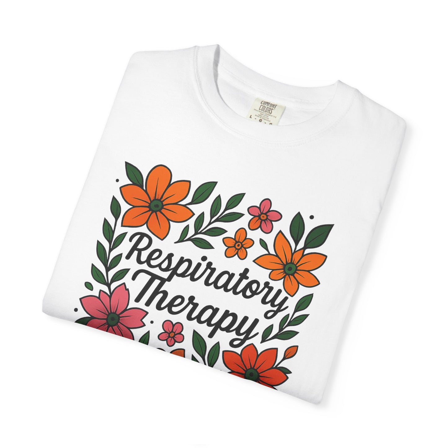 Floral Respiratory Therapy T-Shirt, Medical Profession Apparel, Nurse Gift, Healing Spirit Tee, Wellness Gift, Botanical Tee
