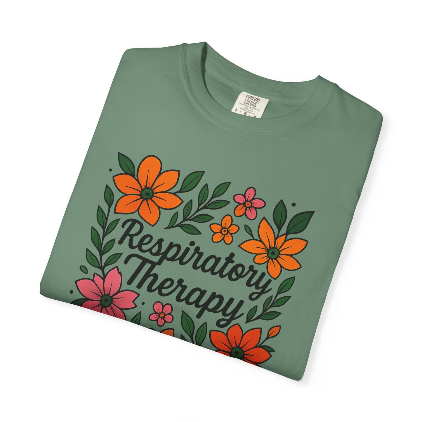 Floral Respiratory Therapy T-Shirt, Medical Profession Apparel, Nurse Gift, Healing Spirit Tee, Wellness Gift, Botanical Tee