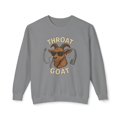 Throat Goat Unisex Crewneck Sweatshirt, Funny Goat Gift, Casual Wear, Humor Apparel, Unique Sweatshirt