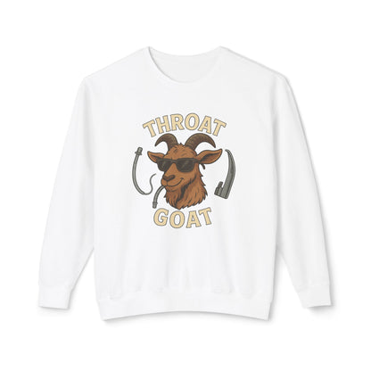 Throat Goat Unisex Crewneck Sweatshirt, Funny Goat Gift, Casual Wear, Humor Apparel, Unique Sweatshirt