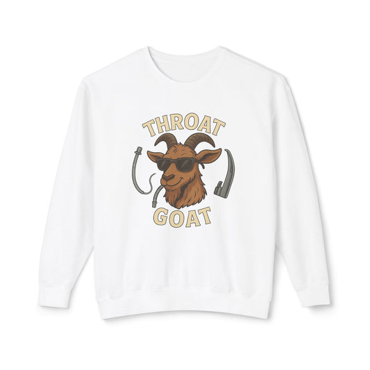 Throat Goat Unisex Crewneck Sweatshirt, Funny Goat Gift, Casual Wear, Humor Apparel, Unique Sweatshirt