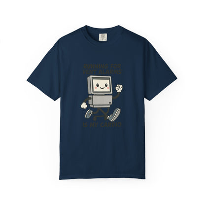 Funny Respiratory Graphic Tee: 'Running for Vent Alarms is My Cardio' T-shirt, Unisex Casual Wear, Gift for Programmers, Tech Workers, Humor Shirt