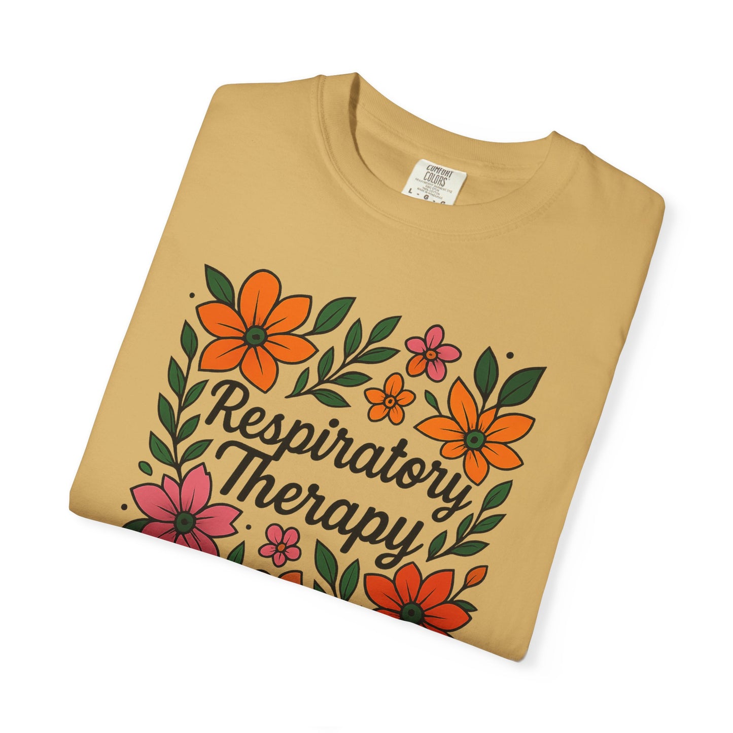 Floral Respiratory Therapy T-Shirt, Medical Profession Apparel, Nurse Gift, Healing Spirit Tee, Wellness Gift, Botanical Tee
