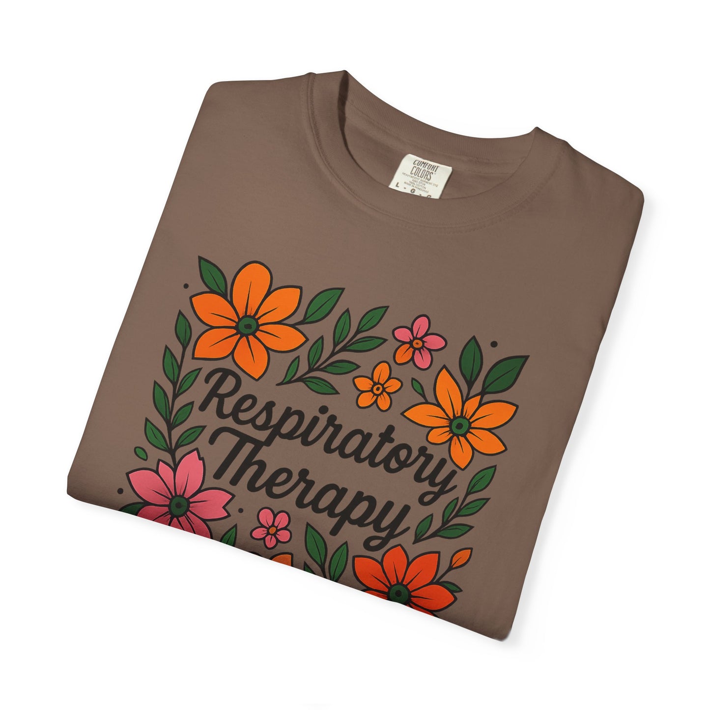 Floral Respiratory Therapy T-Shirt, Medical Profession Apparel, Nurse Gift, Healing Spirit Tee, Wellness Gift, Botanical Tee
