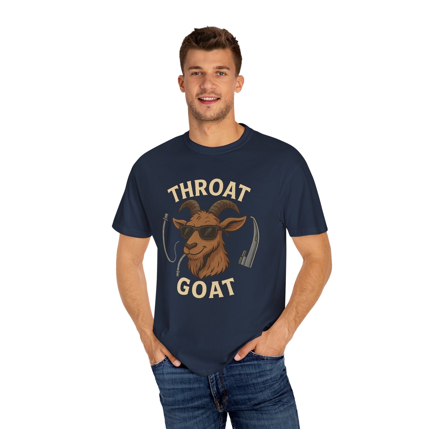 Throat Goat T-Shirt, Funny Graphic Tee, Unisex Humor Shirt, Casual Everyday Wear