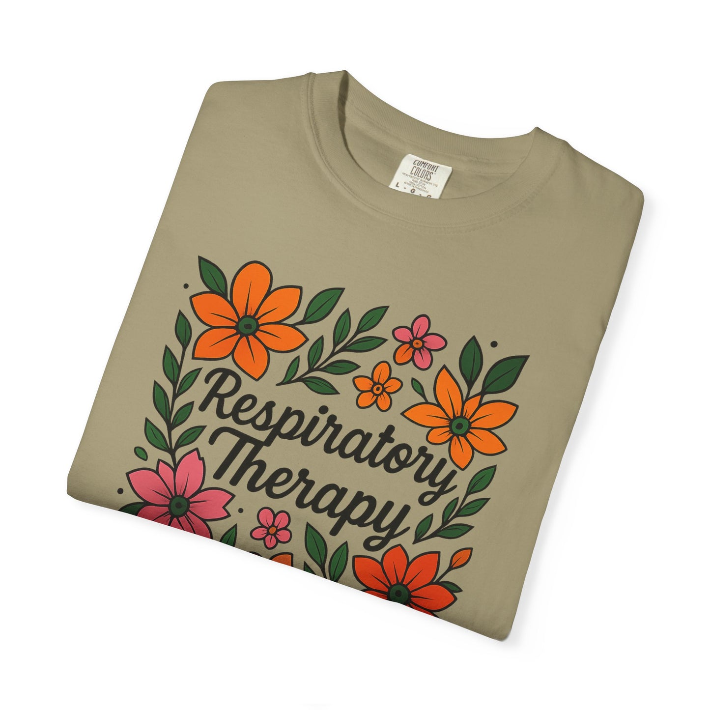 Floral Respiratory Therapy T-Shirt, Medical Profession Apparel, Nurse Gift, Healing Spirit Tee, Wellness Gift, Botanical Tee