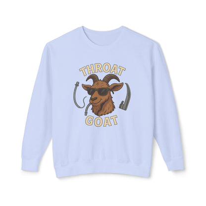 Throat Goat Unisex Crewneck Sweatshirt, Funny Goat Gift, Casual Wear, Humor Apparel, Unique Sweatshirt