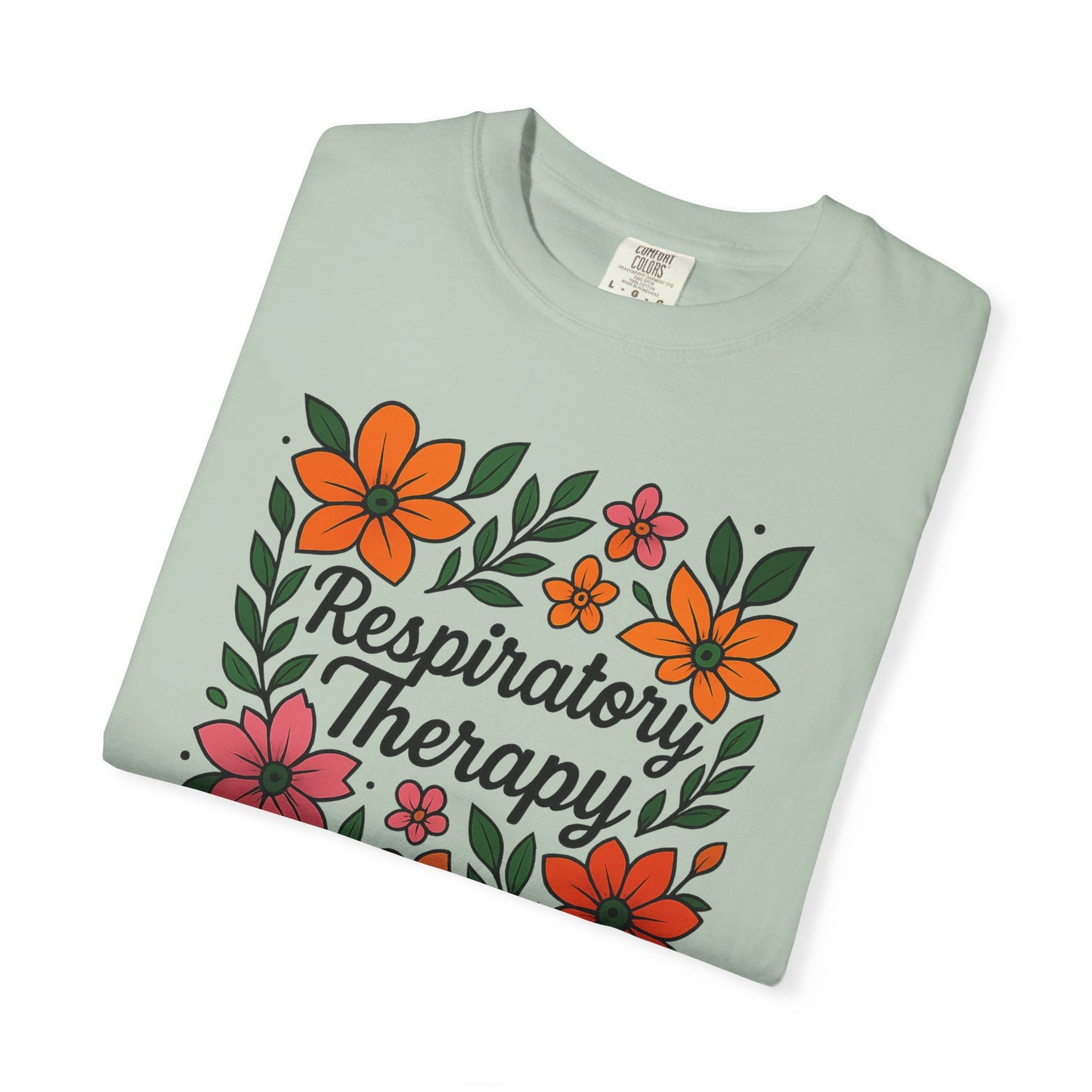 Floral Respiratory Therapy T-Shirt, Medical Profession Apparel, Nurse Gift, Healing Spirit Tee, Wellness Gift, Botanical Tee