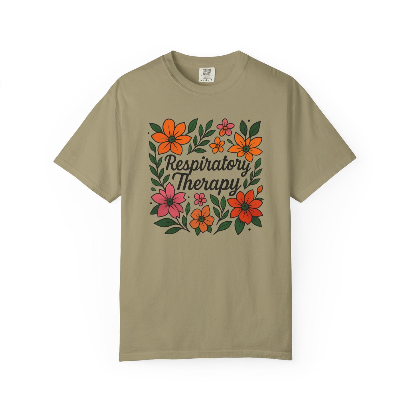 Floral Respiratory Therapy T-Shirt, Medical Profession Apparel, Nurse Gift, Healing Spirit Tee, Wellness Gift, Botanical Tee