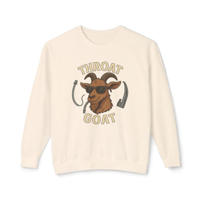 Throat Goat Unisex Crewneck Sweatshirt, Funny Goat Gift, Casual Wear, Humor Apparel, Unique Sweatshirt