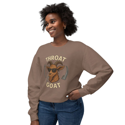 Throat Goat Unisex Crewneck Sweatshirt, Funny Goat Gift, Casual Wear, Humor Apparel, Unique Sweatshirt
