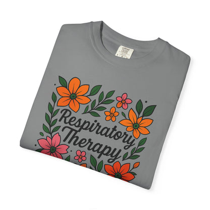 Floral Respiratory Therapy T-Shirt, Medical Profession Apparel, Nurse Gift, Healing Spirit Tee, Wellness Gift, Botanical Tee