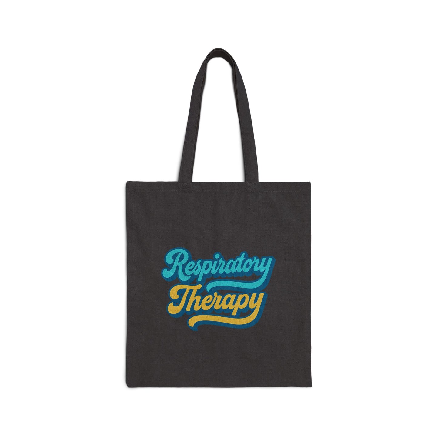Respiratory Therapy Cotton Canvas Tote Bag - Reusable Shopping Bag, Eco-Friendly Gift for Healthcare Workers, Nurse, and Therapist