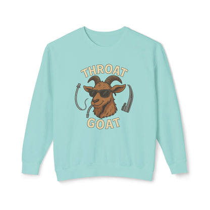 Throat Goat Unisex Crewneck Sweatshirt, Funny Goat Gift, Casual Wear, Humor Apparel, Unique Sweatshirt