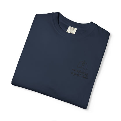 Manifesting A Good Shift Healthcare Lungs T-Shirt, Motivational Shirt, Casual Wear, Gift for Friends, Everyday Comfort, Statement Tee