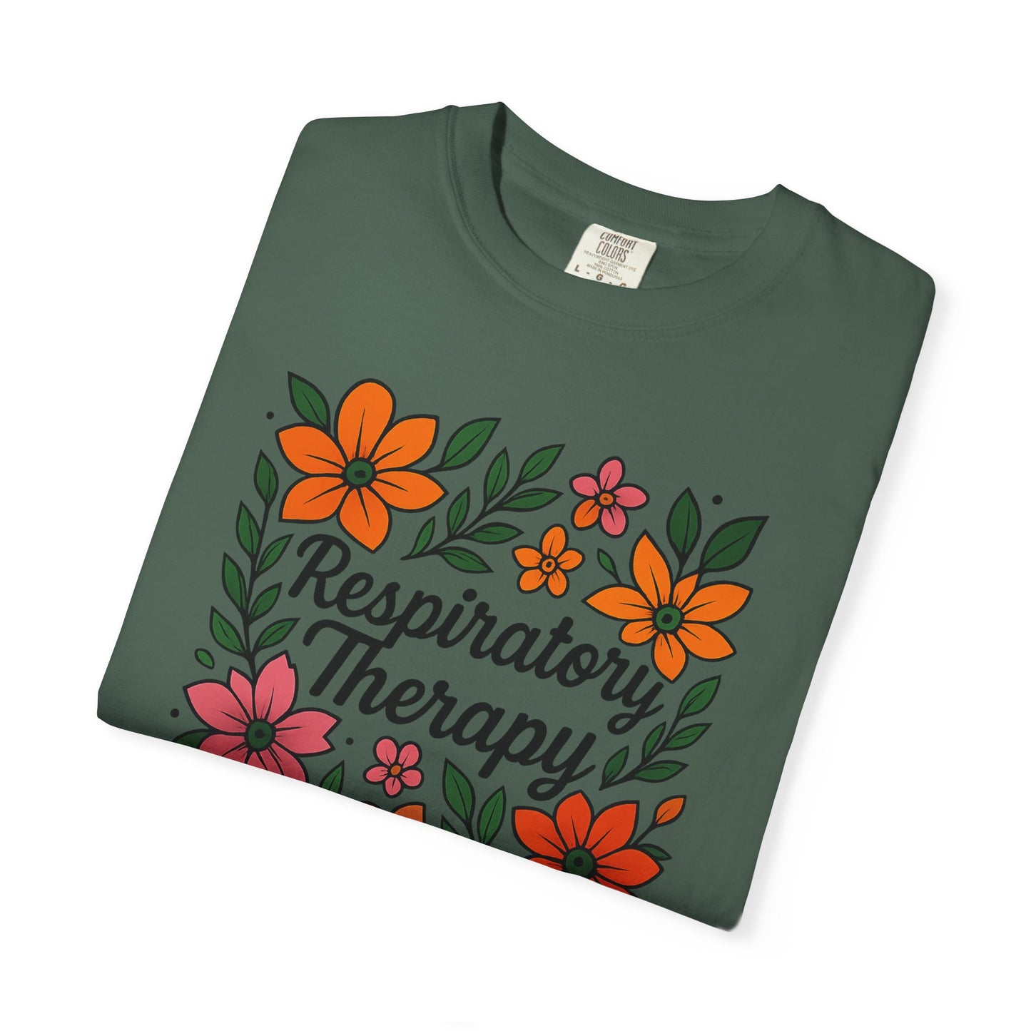 Floral Respiratory Therapy T-Shirt, Medical Profession Apparel, Nurse Gift, Healing Spirit Tee, Wellness Gift, Botanical Tee