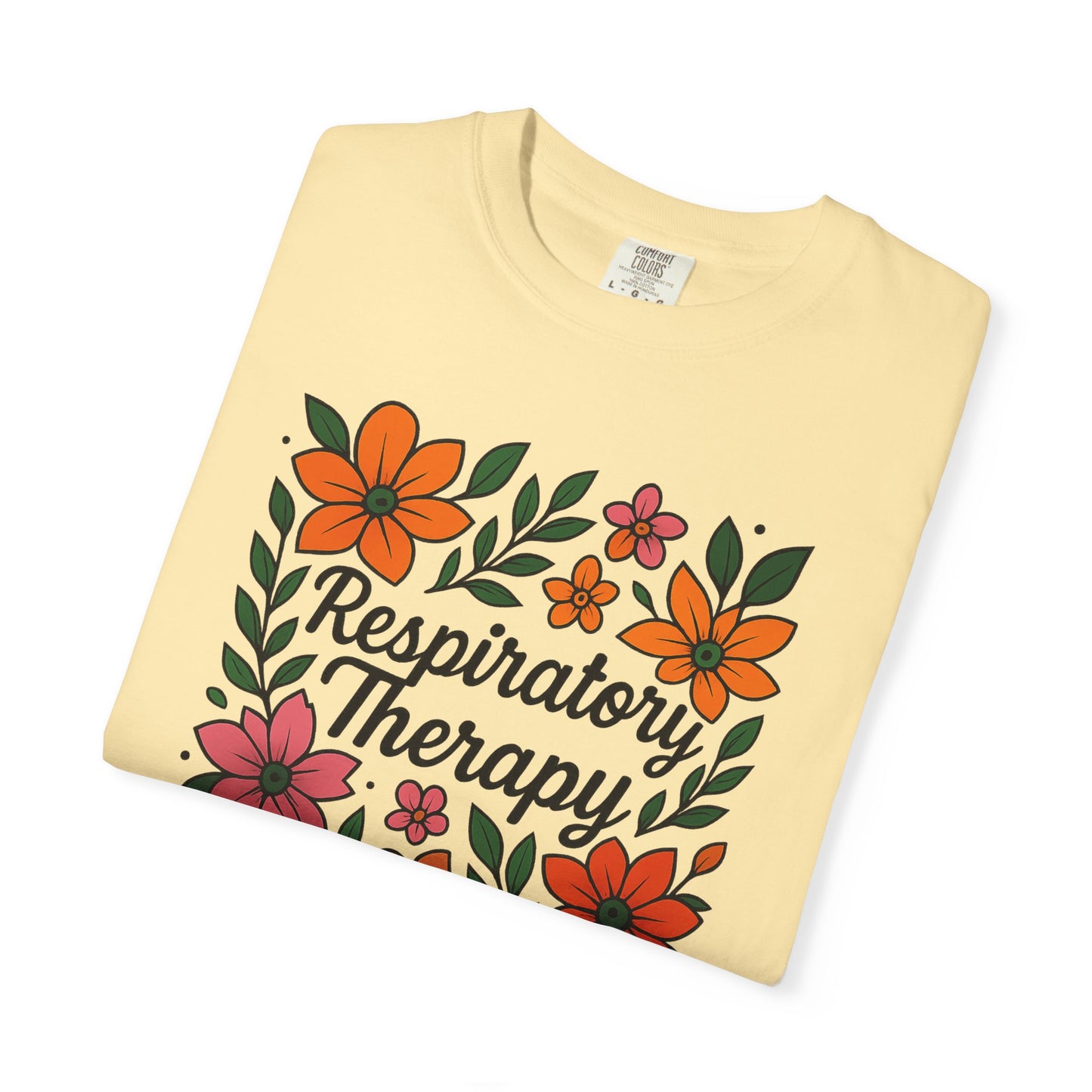 Floral Respiratory Therapy T-Shirt, Medical Profession Apparel, Nurse Gift, Healing Spirit Tee, Wellness Gift, Botanical Tee