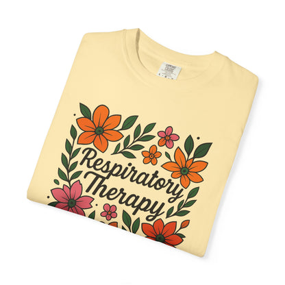 Floral Respiratory Therapy T-Shirt, Medical Profession Apparel, Nurse Gift, Healing Spirit Tee, Wellness Gift, Botanical Tee