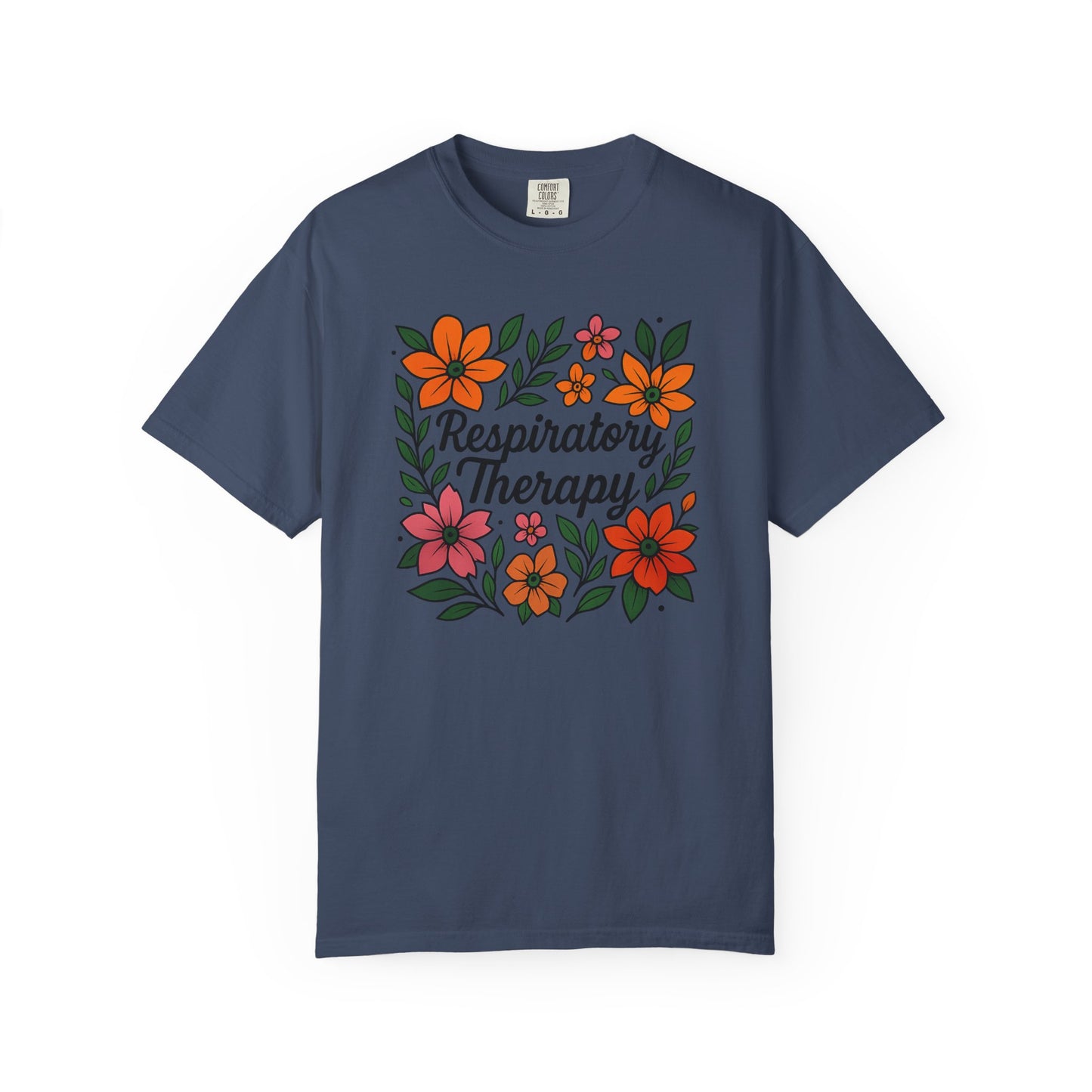 Floral Respiratory Therapy T-Shirt, Medical Profession Apparel, Nurse Gift, Healing Spirit Tee, Wellness Gift, Botanical Tee
