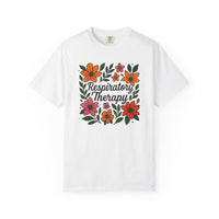 Floral Respiratory Therapy T-Shirt, Medical Profession Apparel, Nurse Gift, Healing Spirit Tee, Wellness Gift, Botanical Tee